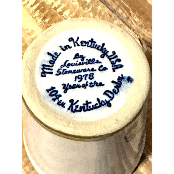 Louisville Stoneware 1978 Kentucky Derby Tumbler 104th Running Year of the Horse - Picture 5 of 6